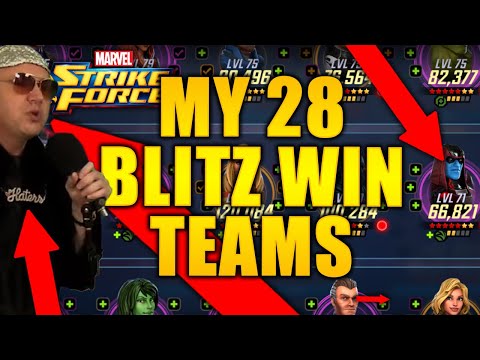 My 28 Blitz Win Teams - MARVEL Strike Force - MSF