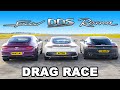Ferrari Roma v Bentley GT Speed v Aston Martin DBS: DRAG RACE