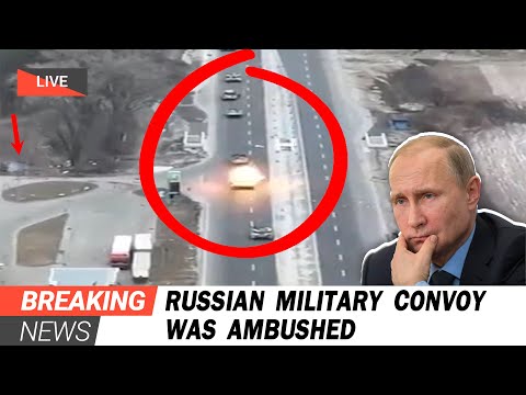Right now! Russian military convoy was ambushed