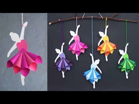 Simple and Attractive Paper Doll Wall Hanging Decoration - DIY Easy wall decoration ideas
