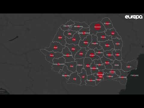 Răspândirea cazurilor de infectare COVID-19 raportate până pe 23 IULIE 2020 + România/Toate Județele