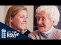 105 Year Old Cricketer Eileen Ash Does Yoga With England Captain Heather Knight