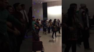 Dancing "The Hustle"...awesome Disco Birthday Party!! 2-11-17