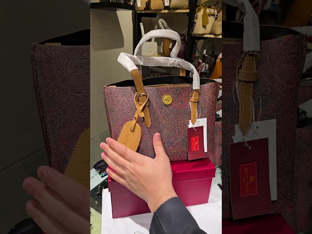 شنطة ايترو - راقية - كبير - لوقو علاق بني