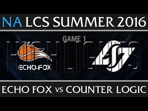 Echo Fox vs CLG Highlights Game 1, W8 D3 NA LCS Summer 2016 S6, FOX vs CLG G1