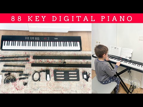 88-klawiszowe cyfrowe pianino przenośne 🎹✨ | Półważone klawisze dla realistycznej i ekspresyjnej ...