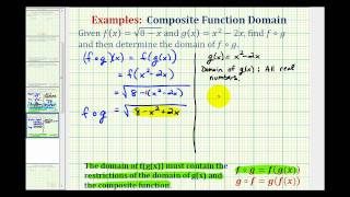 Ex 4:  Domain of a Composite Function