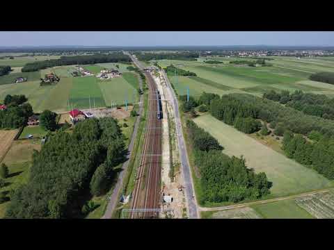 Czarnca, Włoszczowa. Budowa łącznicy kolejowej Czarnca - Włoszczowa Północ (21.06.2021)