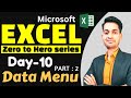 Day 10 Microsoft Excel Full Course Series Data Menu Tab In Excel Hindi Part 2