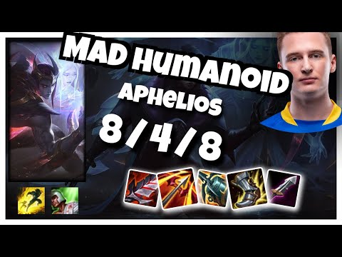 Aphelios Gameplay Challenger Replay S11 - 11.2 Bot Lane (8/4/8) - EU
