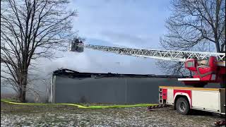 Wideo: Dogaszanie po�aru Biedronki w Polkowicach