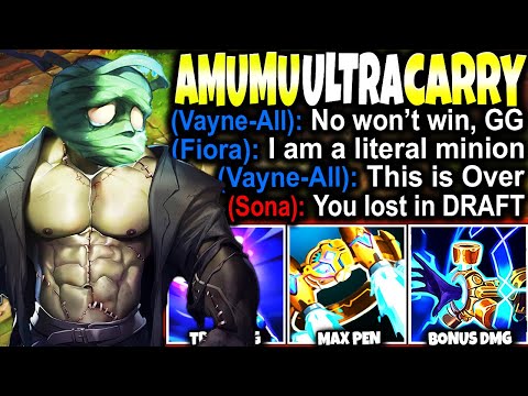 My Team said it was OVER but my GIGA-AMUMU Carry them ALL from JUNGLE 🔥 - League of Legends