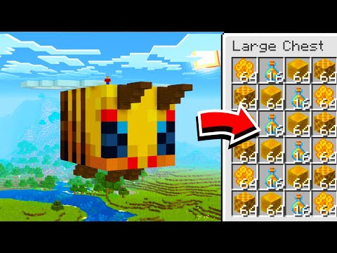 I'm Building a GIGANTIC BEE in Minecraft Survival!