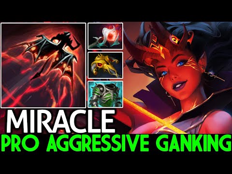 MIRACLE [Queen of Pain] Pro Aggressive Ganking Against Badman Spectre Dota 2