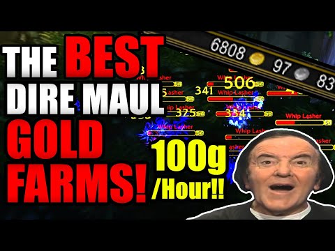 TOP 5 DIRE MAUL GOLD FARMS! You Wont BELIEVE How Much Gold You Can Make In DM!