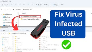How to Recover Corrupted Hidden Files From Virus Infected USB Pendrive | Remove Shortcut Virus