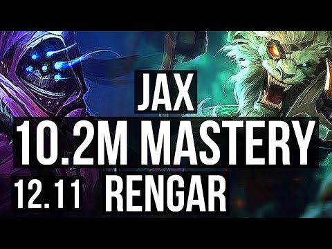 JAX vs RENGAR (TOP) | 10.2M mastery, 2300+ games, 5/1/2 | KR Master | 12.11