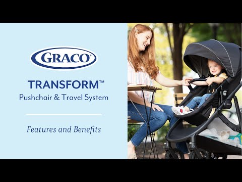 Graco Transform vežimėlis 2in1 Black