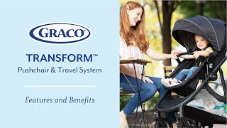 The all-in-one convertible Graco Transform™ Pramette to Pushchair