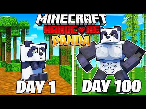 100 DAYS as a PANDA in Minecraft... You Won't Believe How I Survived!