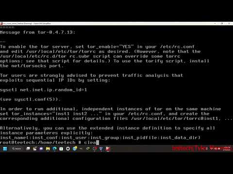 FreeBSD Creating TOR Hidden/Onion Services