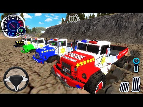 Juegos De Carros - Transporting US Police Monster Trucks #2 - Car Extreme Racing Android [Gameplay]