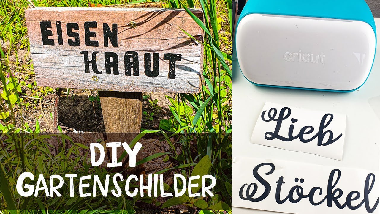 DIY Gartenschilder mit Cricut Joy Plotter selber machen - Für Anfänger / Plotten auf Holz