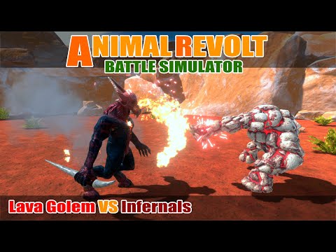 Lava Golem vs Infernals - Animal Revolt Battle Simulator