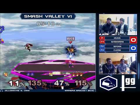Smash Valley VI Melee Doubles - Mugs + Shannara (R) vs Spork + Clean (B) - Winners Bracket