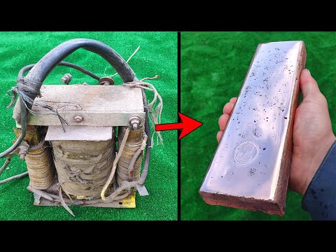 Welding machine melt down - Trash to Treasure - My biggest copper ingot , copper casting
