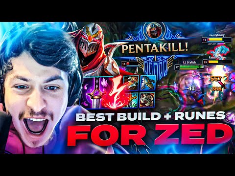 LL STYLISH | FIRST PENTAKILL S13! BEST BUILD AND RUNES FOR ZED