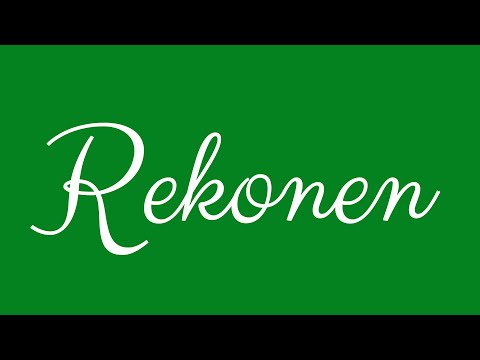 Learn how to Sign the Name Rekonen Stylishly in Cursive Writing