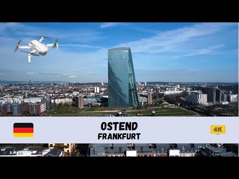 [4K] 🇩🇪 Ostend, Frankfurt - by drone 🇩🇪