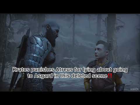 Kratos punishes Atreus for lying about going to Asgard in this deleted scene(yes king meme)