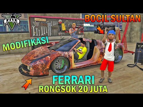 Elementary School Boy Modifies a Junk Ferrari for His Mother - GTA 5 SULTAN BOCIL