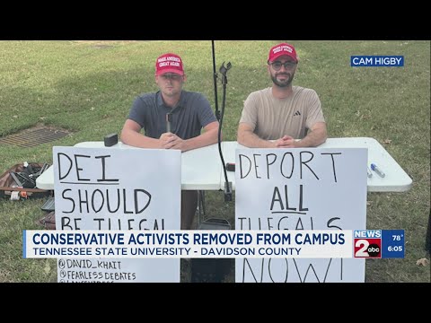 Conservative activists removed from TSU campus