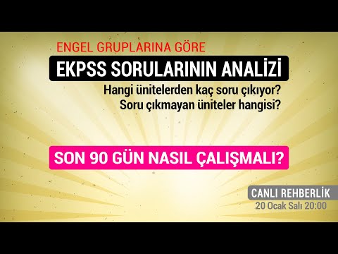 #2026 #ekpss Son 90 gün nasıl çalışmalı? Engel gruplarına göre soru dağılımı nedir?