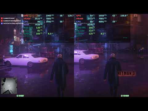 i3 10100f vs i3 9100f  Tested in 14 games
