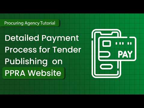Detailed Payment Process for Tender Publishing on PPRA Website