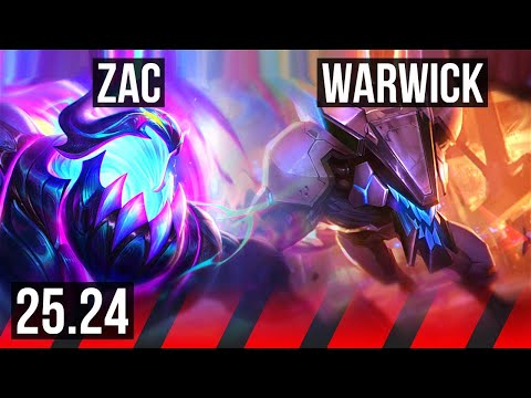 ZAC vs WARWICK (TOP) | Good KDA: 7/1/11 | KR Diamond | 25.24