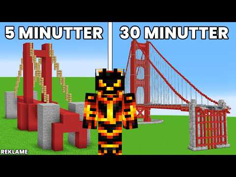 5 Minutter Vs 30 Minutters Byggekonkurrence I Minecraft!