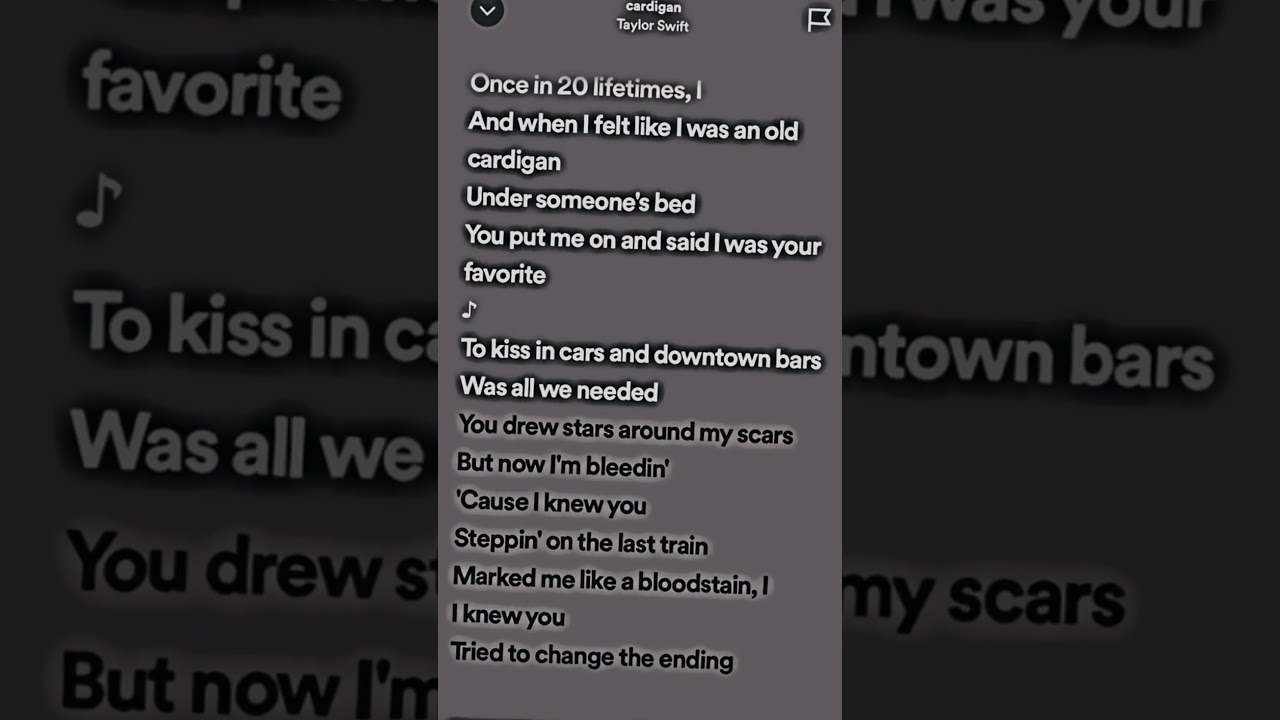 Taylor Swift - Cardigan (Lyrics)