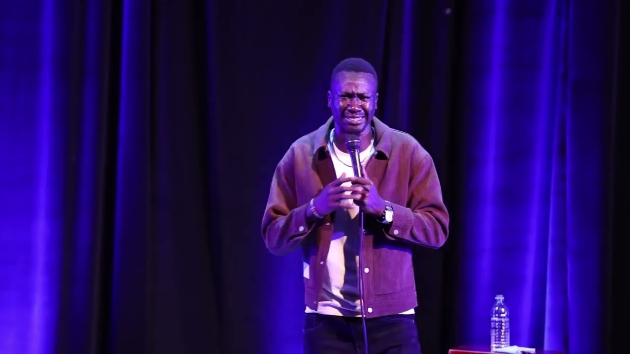 Thumbnail for: Comedian Hilary Okello jokes about how journalists cover stories