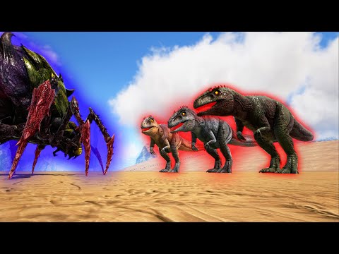 BROODMOTHER BOSS VS WILD GIGAS, GODZILLA, DODOREX & OTHER GIANT DINOS | Ark Battles | Thyrulous