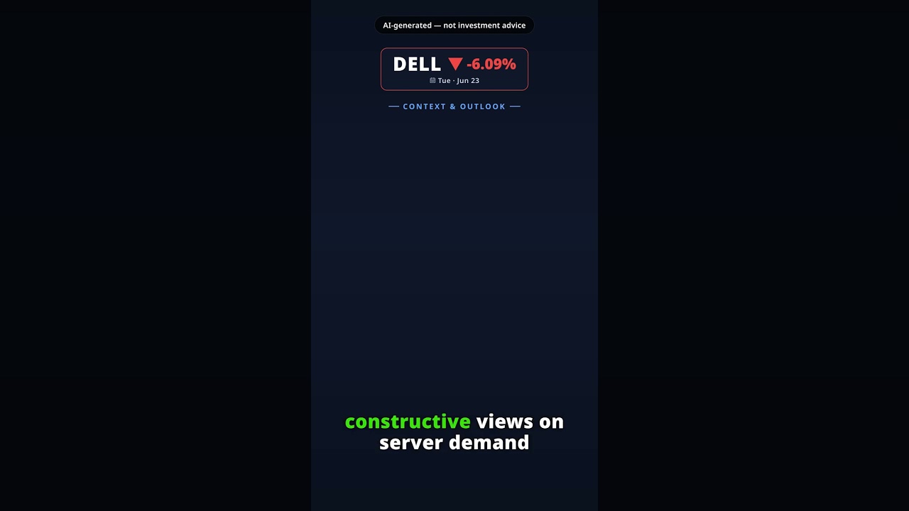 Why Is Dell Technologies Stock Sinking Today? DELL -6.09% (Jun 23) — Analyst Sector Commentary