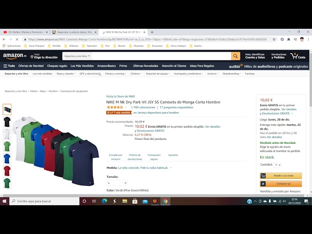 Vídeo relacionado con Nike M Nk Dry Park Vii Jsy Ss - Camiseta De Manga Corta Hombre, Azul (Midnight Navy/White), M, Unidad