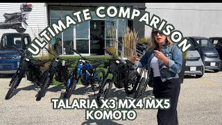 Talaria X3, MX4 and MX5 Komoto - The Ultimate Talaria Lineup Comparison🔋