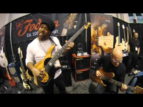 Victor Wooten and Dominique Dipiazza at NAMM 2016