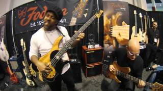 Victor Wooten and Dominique Dipiazza at NAMM 2016