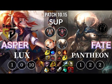 GEN Asper Lux vs IG Fate Pantheon Sup - KR Patch 10.15